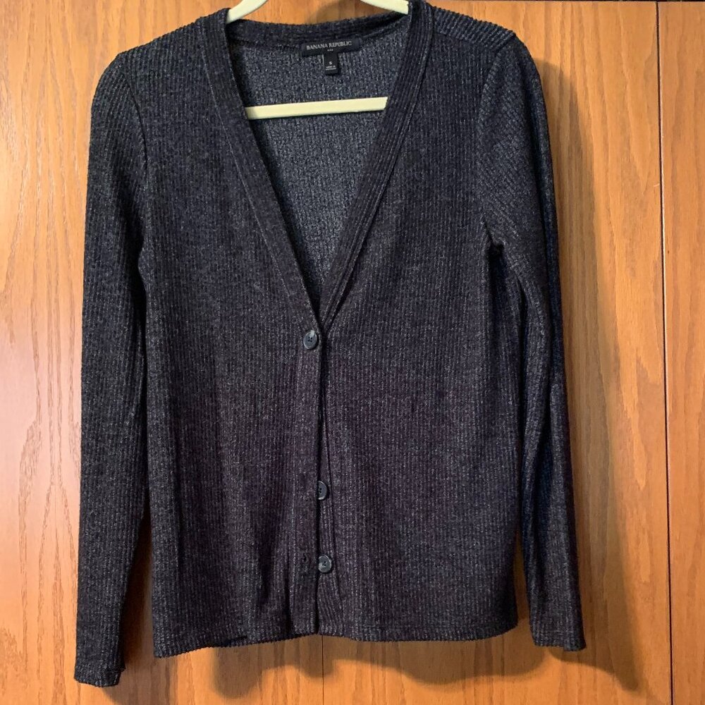 Banana Republic Heather-type Black Cardigan